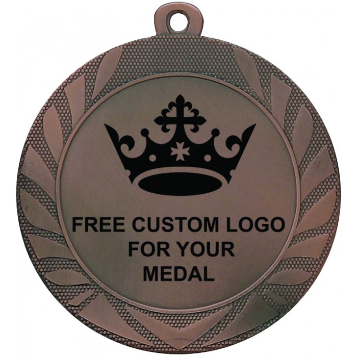 PACK OF 100 BULK BUY 70MM GOLD, SILVER OR BRONZE MEDALS, RIBBON AND CUSTOM LOGO **AMAZING VALUE**